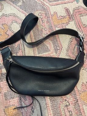 Rebecca Minkoff Black Pebbled Leather Belt Bag